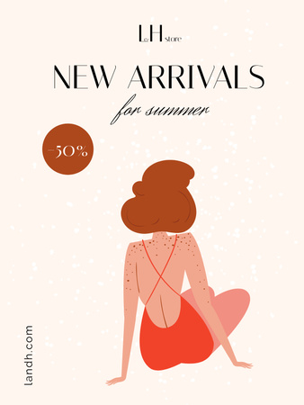 Summer Sale Announcement Poster US Design Template