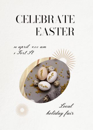 Plantilla de diseño de Easter Holiday Celebration Announcement Invitation 