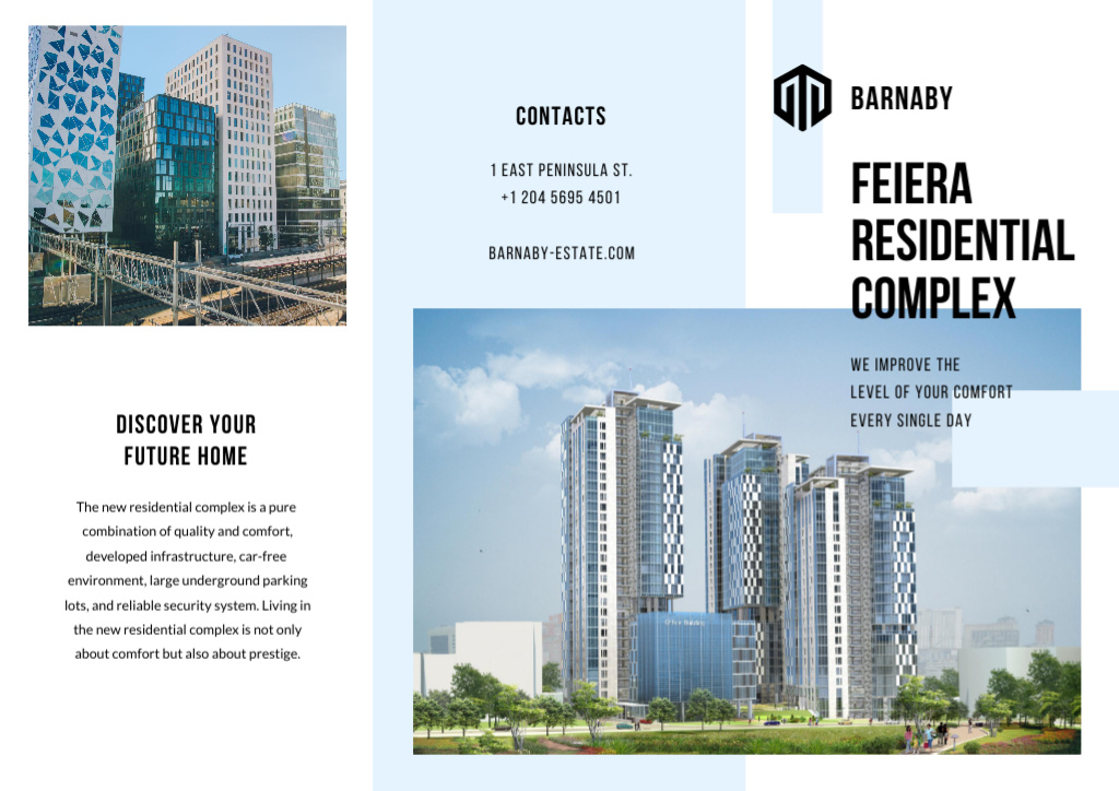 Modèle de visuel Residential Complex Ad with Modern Houses - Brochure