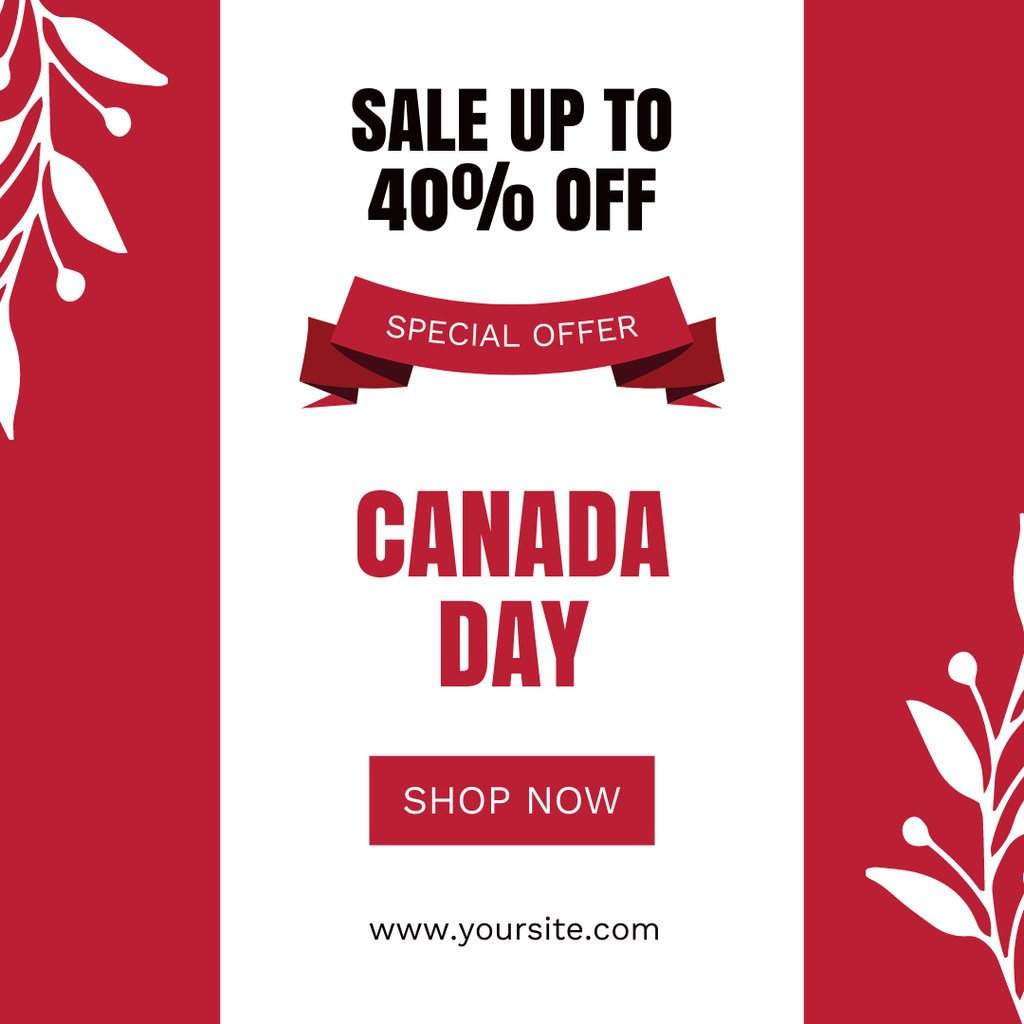Designvorlage Canada Day Special Offer für Instagram