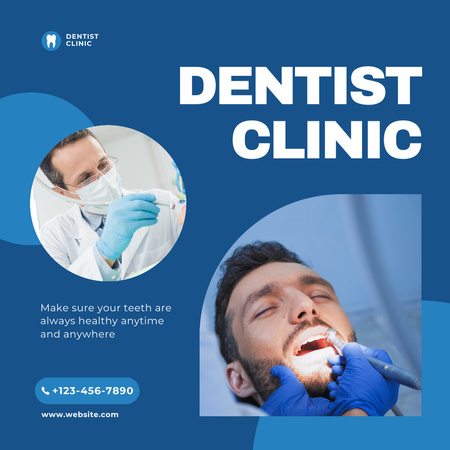 Patient on Dental Visit Animated Post Design Template