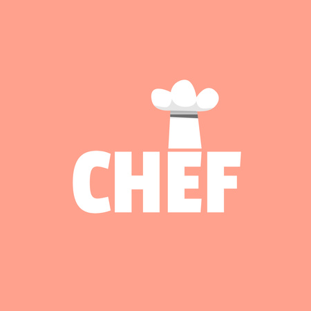 Chef logo design with hat Logo Design Template