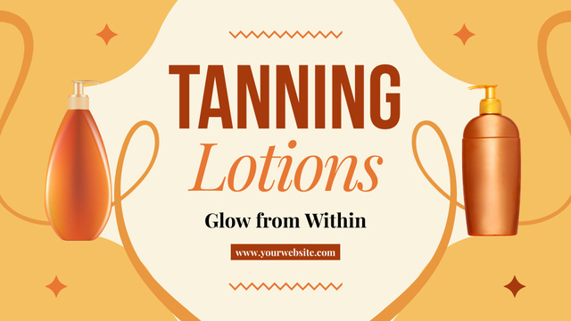 Plantilla de diseño de Glowing Tanning Lotion Offer Full HD video 