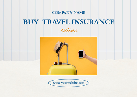 Offer to Purchase Travel Insurance Flyer A5 Horizontal Design Template