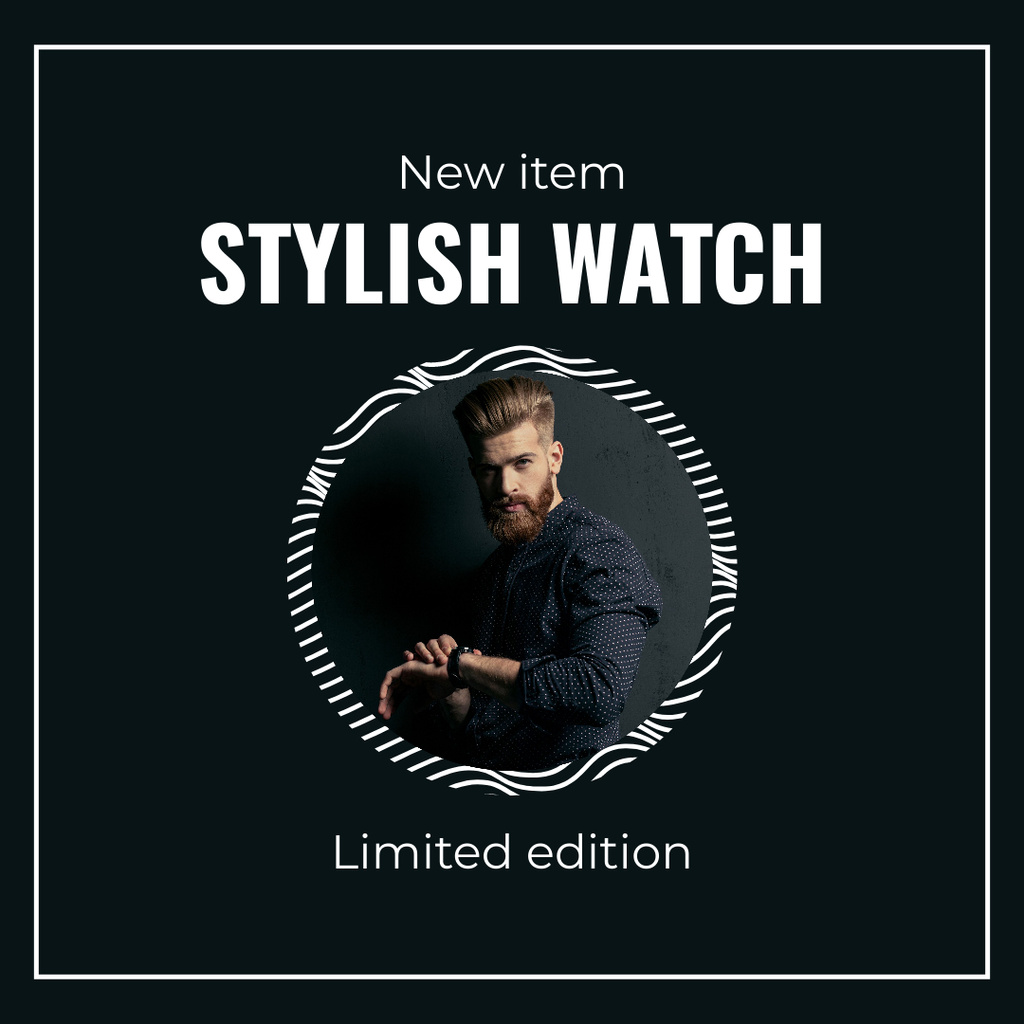 Stylish Men's Watches for Sale Instagram Tasarım Şablonu