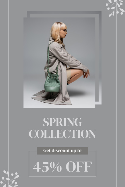 Women's Collection Spring Sale Offer Pinterest Šablona návrhu