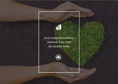 Eco-consciousness concept Card Design Template