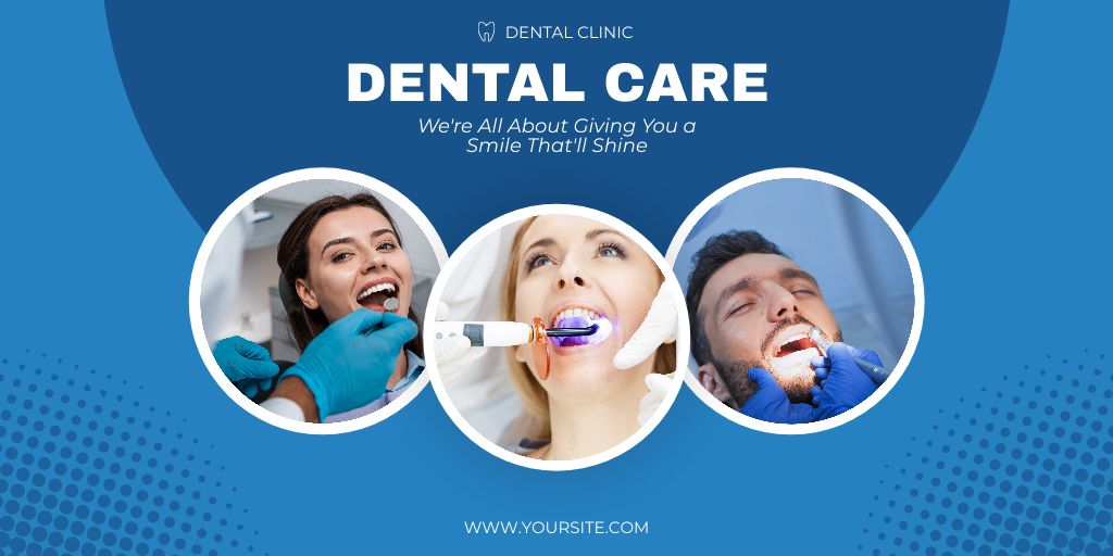 Designvorlage Patients on Dental Care für Twitter