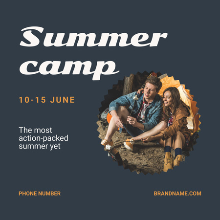 summer camp Instagram Design Template