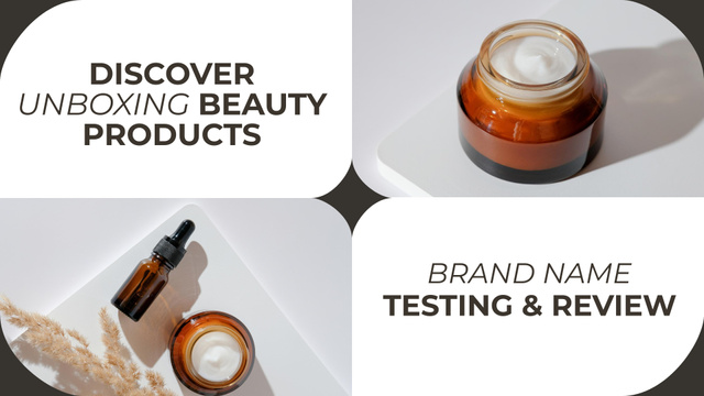 Beauty Products Ad With Testing And Review Full HD video Design Template