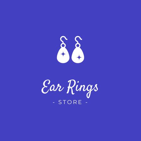 Earrings Store Ad Logo Design Template