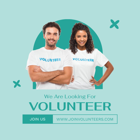 Volunteer Search Ad Instagram tervezősablon