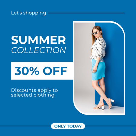 Modèle de visuel Summer Collection Discount - Instagram
