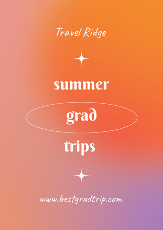 Designvorlage Summer Students Trips Ad für Poster