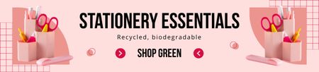 Modèle de visuel Offrir de la papeterie fabriquée à partir de matériaux recyclés et biodégradables - Ebay Store Billboard