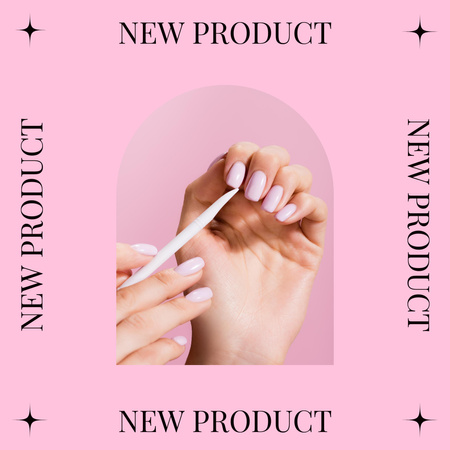 New Product Proposal for Nail Care on Pink Instagram Design Template