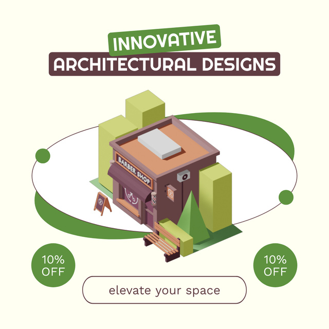 Szablon projektu Discounted Architectural Designs and Services Animated Post