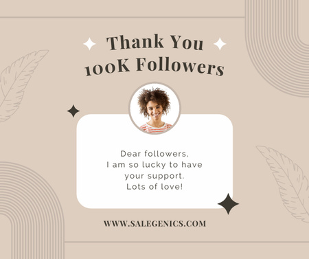 Thanks for following me Facebook Design Template