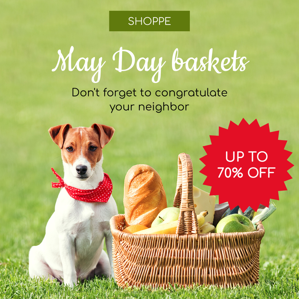 May Day Sale Announcement Instagram Design Template
