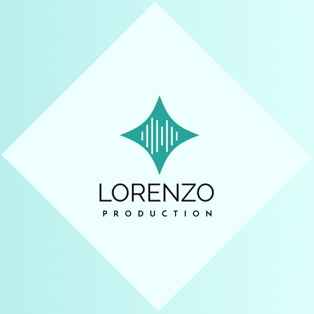 Modèle de visuel emblème de l'entreprise avec losange - Logo