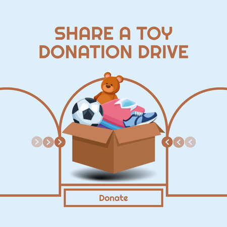 Donation Share a Toy  Instagram Design Template