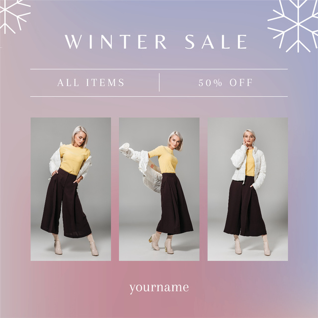 Comfy Winter Clothes for Women Instagram Design Template