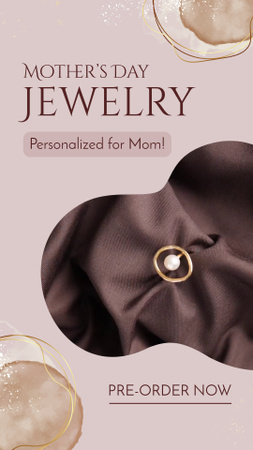Platilla de diseño Jewelry With Pre-order Offer On Mother's Day Instagram Video Story