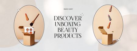 Ontwerpsjabloon van Facebook Video cover van Beauty Products Ad