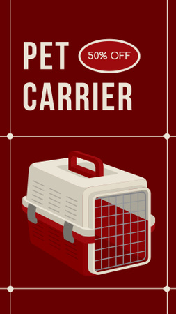 Sale Off for Pet Carriers Instagram Story Design Template