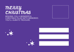 Bright Christmas Wishes with Winter Town in Violet