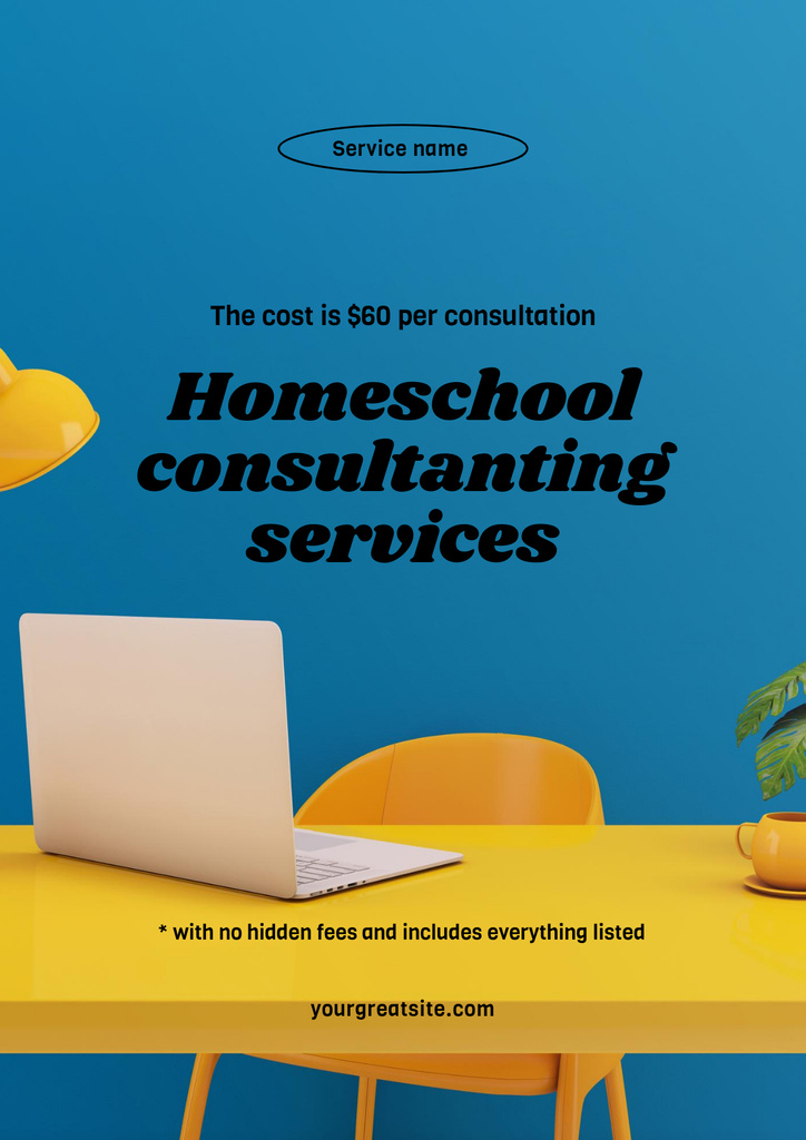 Homeschool Consulting Services Ad Poster Πρότυπο σχεδίασης