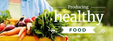 Producing healthy Food Facebook cover Design Template