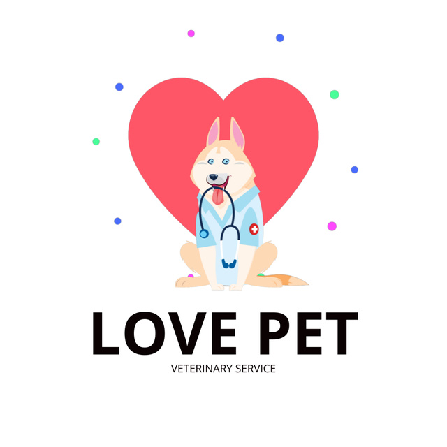 Healthcare Services for Pets Animated Logo Tasarım Şablonu