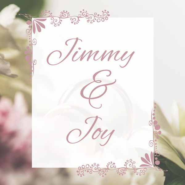 Wedding Announcement with Tender Flowers