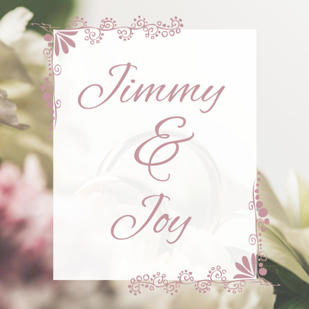 Platilla de diseño Wedding Announcement with Tender Flowers Instagram