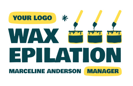 Platilla de diseño Contact Details of Wax Hair Removal Specialist Business Card 85x55mm