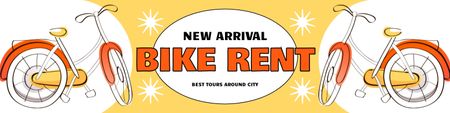 New Arrival of Bikes for Rent Twitter Design Template