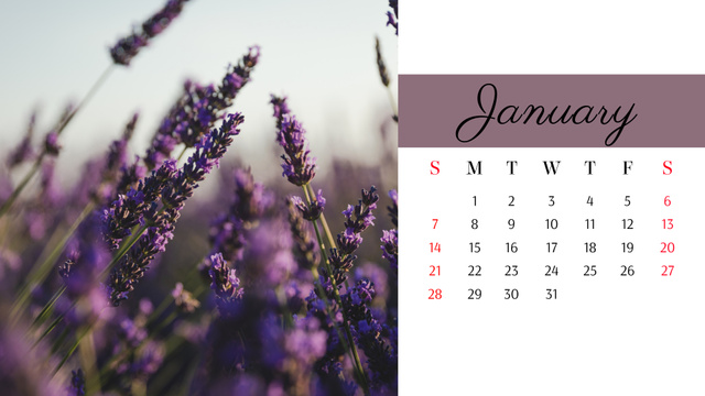 Awesome Blossom of Spring Flowers Calendar – шаблон для дизайну