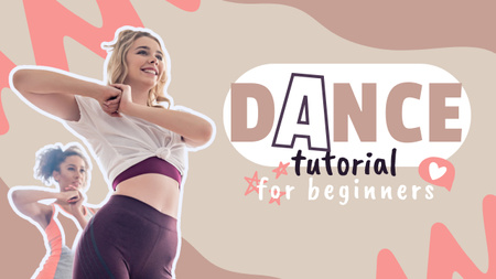 Modèle de visuel Annonce d'un tutoriel de danse pour débutants - Youtube Thumbnail