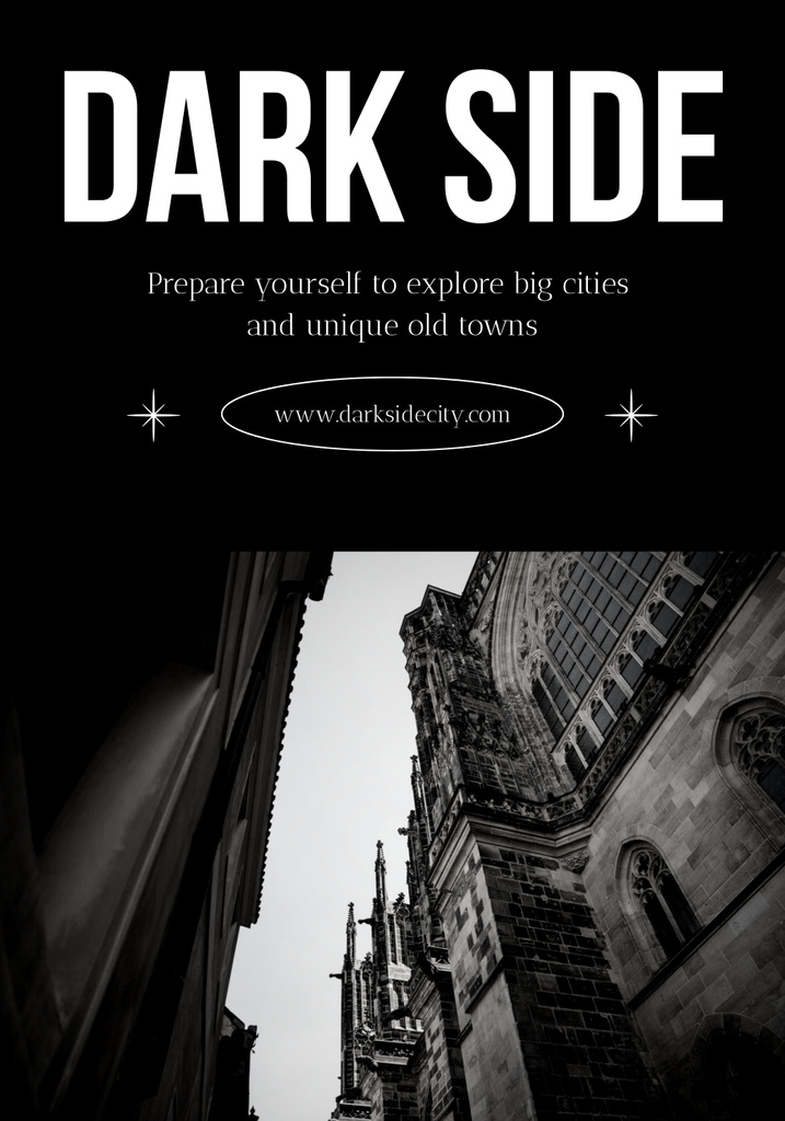 Dark Side of Big Towns Poster 28x40in – шаблон для дизайна