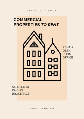 Commercial Property Rental Offer Poster tervezősablon