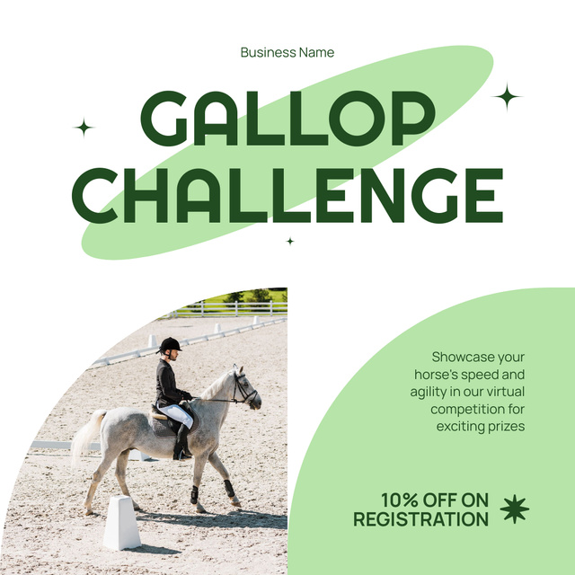 Template di design Equestrian Showcase Competition With Discount And Registration Instagram