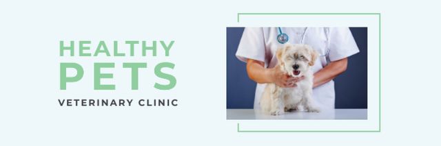 Ontwerpsjabloon van Email header van Pet in veterinary clinic