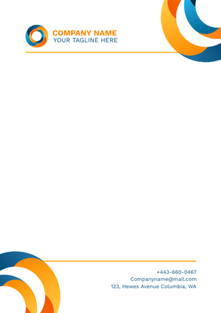 empty Blank with Abstract Colorful Circles Letterhead Πρότυπο σχεδίασης