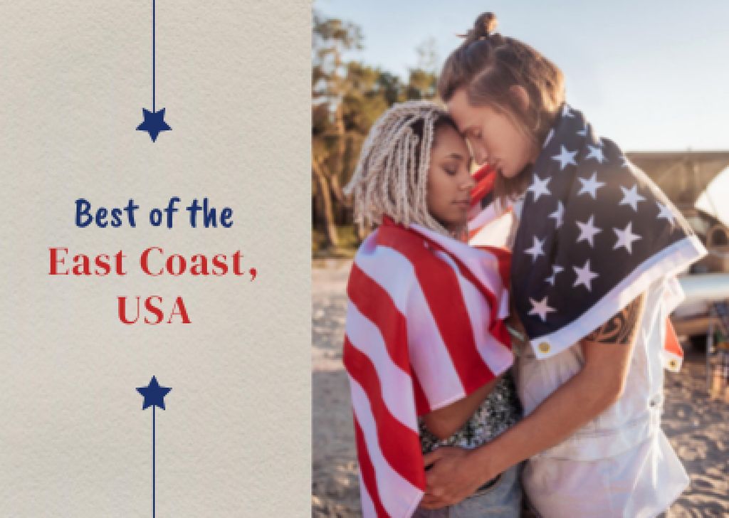 USA Independence Day Tours Offer Card Design Template