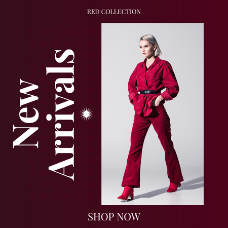 Designvorlage Fashion Collection Ads with Stylish Woman für Instagram
