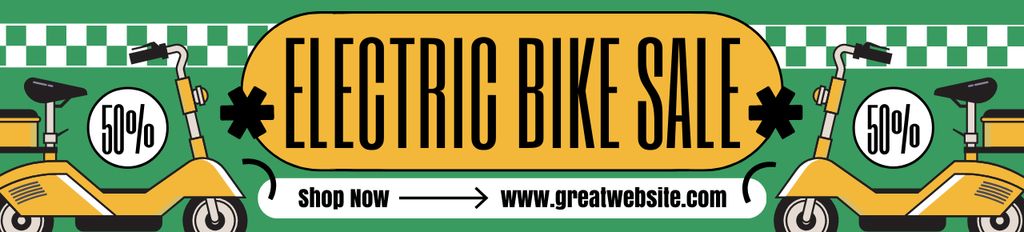 Electric Bicycles Big Sale Ebay Store Billboard Πρότυπο σχεδίασης