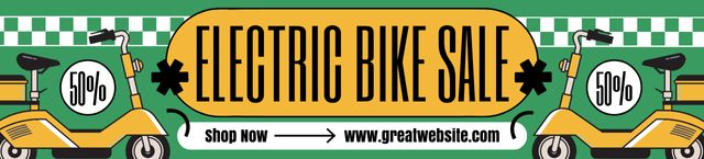Electric Bicycles Big Sale Ebay Store Billboard Design Template