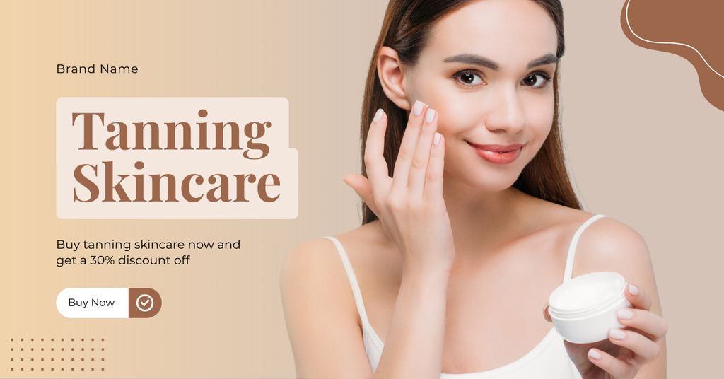Facial Tanning Cream's Promo Facebook AD Šablona návrhu