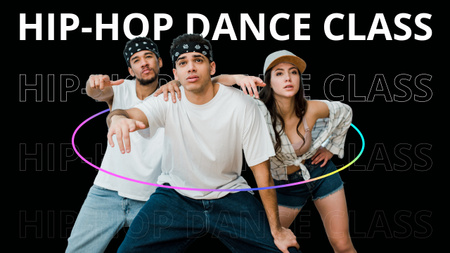 Designvorlage Anzeige des Hip-Hop-Tanzkurses für Youtube Thumbnail